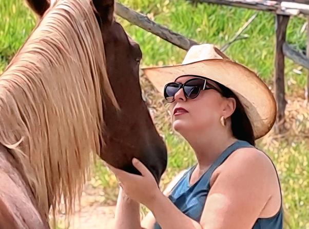Psicóloga com cavalo